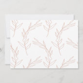 Save The Date Mariage botanique Blush Rose Moderne Enregistrer L (Dos)