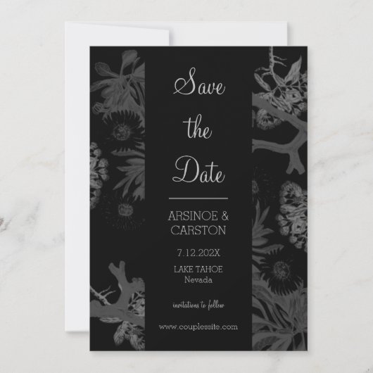 Save The Date Mariage botanique de charme (Devant)