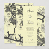 Save The Date Mariage botanique de charme (Devant / Derrière)
