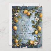 Save The Date Mariage Botanique de Citron Frais (Devant)