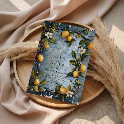 Save The Date Mariage Botanique de Citron Frais