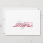 SAVE THE DATE MARIAGE BOTANIQUE DE COULEUR D'EAU MINIMALE BRÛLÉE (Dos)