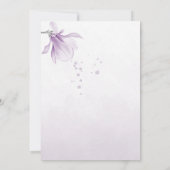 Save The Date mariage botanique de fleurs violettes (Dos)