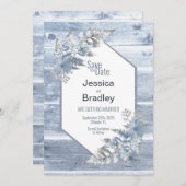 Save The Date Mariage botanique de la fougère (Devant / Derrière)