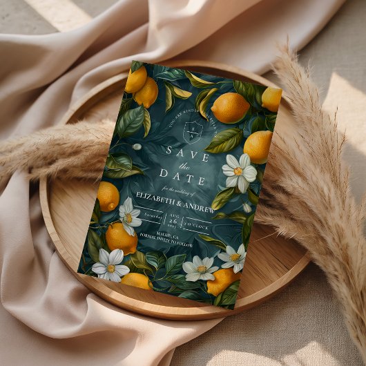 Save The Date Mariage Botanique de la FRESH Lemon Grove