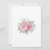 Save The Date Mariage botanique d'Eucalyptus rose poussiéreux (Dos)