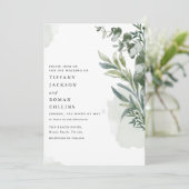 Save The Date Mariage botanique écologique (Debout devant)