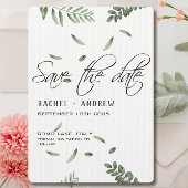 Save The Date Mariage Botanique élégant Script moderne simple