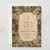 Save The Date Mariage Botanique Feuillage Vintage (Devant)