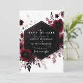 Save The Date Mariage botanique moderne de Bourgogne (Debout devant)