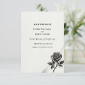 Save The Date Mariage Botanique Noir (Debout devant)