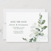 Save The Date Mariage Botanique Rustique Eucalyptus Mariage (Devant)