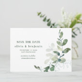 Save The Date Mariage Botanique Rustique Eucalyptus Mariage (Debout devant)