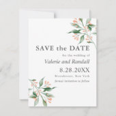 Save The Date Mariage botanique simple et élégant Enregistrer la (Devant)