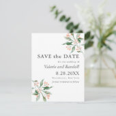 Save The Date Mariage botanique simple et élégant Enregistrer la (Debout devant)