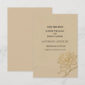 Save The Date Mariage Botanique Tan (Devant / Derrière)