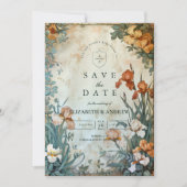 Save The Date Mariage Botanique Tropical Vintage (Devant)