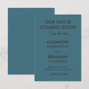 Save The Date Mariage Botanique Vintage Palette Florale Organi