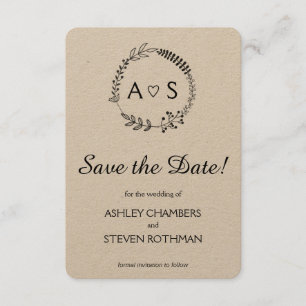 Save The Date Mariage bothanique rustique chic enregistrer la da