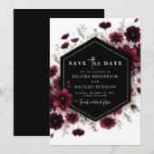 Save The Date Mariage Bourgogne personnalisé minimal (Devant / Derrière)