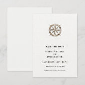 Save The Date Mariage Boussole (Devant / Derrière)
