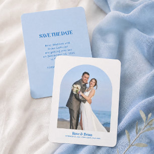 Save The Date Mariage Cabane Bleue Ondulée Sauvegarder La Journé