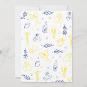 Save The Date Mariage cadre de citrons dessinés à la main de sty (Dos)