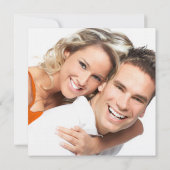 Save The Date Mariage Cage à Oiseaux en Damas Photo Rustique Pêc (Dos)