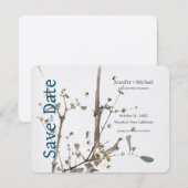 Save The Date Mariage Calligraphie Florale  (Devant / Derrière)