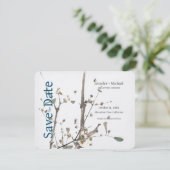 Save The Date Mariage Calligraphie Florale  (Debout devant)