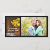 Save The Date Mariage campagnard de regroupement et de marguerit (Devant)