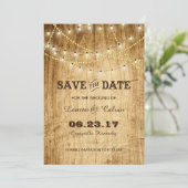 Save The Date Mariage campagnard Enregistrer la date avec les lu (Debout devant)