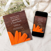 Save The Date Mariage Campagnard Fleur d'Orange Rustique Épargne