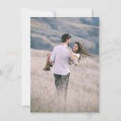 Save The Date Mariage campagnard noir et or (Dos)