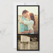 Save The Date Mariage campagnard postal de clôture rurale Enregi (Devant)