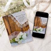Save The Date Mariage campagnard Rustic White Tulips Enregistrer