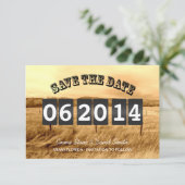 Save The Date Mariage campagnard rustique Enregistrer la date An (Debout devant)