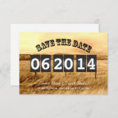 Save The Date Mariage campagnard rustique Enregistrer la date An (Devant / Derrière)