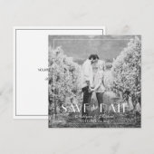 Save The Date Mariage Carré Élégant et Moderne (Devant / Derrière)