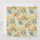 Save The Date Mariage Carré floral brillant (Dos)