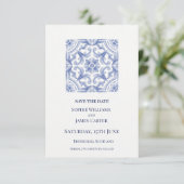 Save The Date Mariage Carreau Bleu (Debout devant)