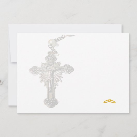 Save The Date Mariage catholique Rose nuptial (Dos)