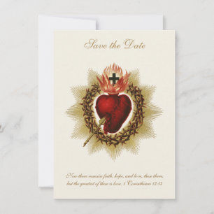 Save The Date Mariage Catholique Sacré-Cœur de Jésus