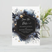 Save The Date Mariage céleste à aquarelle minimale (Debout devant)