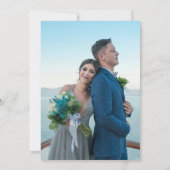 Save The Date Mariage céleste bleu mystique argent (Dos)