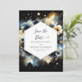 Save The Date Mariage céleste de la typographie (Debout devant)