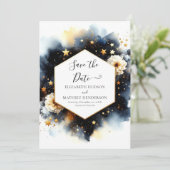 Save The Date Mariage céleste de l'espace imprimable (Debout devant)