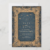 Save The Date Mariage céleste de minuit royal (Devant)