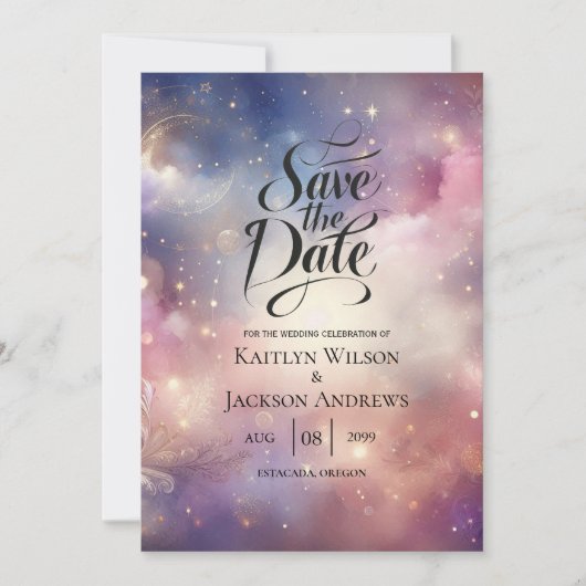 Save The Date Mariage céleste de Stardust (Devant)