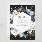 Save The Date Mariage céleste des Étoiles Élégantes (Devant)